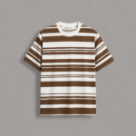 Premium Rust Brown Stripe Drop Shoulder