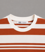 Premium Rust Orange Stripe Drop Shoulder - Image 2