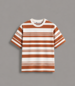 Premium Rust Orange Stripe Drop Shoulder