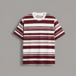 Premium Maroon Stripe Drop Shoulder