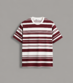Premium Maroon Stripe Drop Shoulder