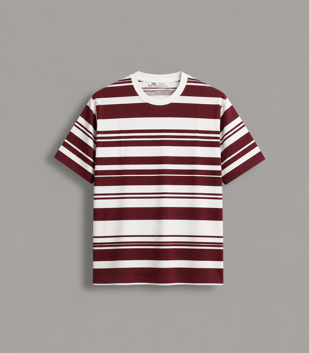 Product image Premium Maroon Stripe Drop Shoulder - Image 1