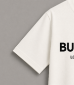 Burberry Logo Print Cotton Drop Shoulder – (Color-White) - Image 4