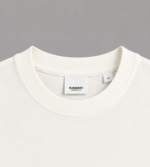 Burberry Logo Print Cotton Drop Shoulder – (Color-White) - Image 3