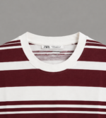 Premium Maroon Stripe Drop Shoulder - Image 2