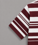 Premium Maroon Stripe Drop Shoulder - Image 3